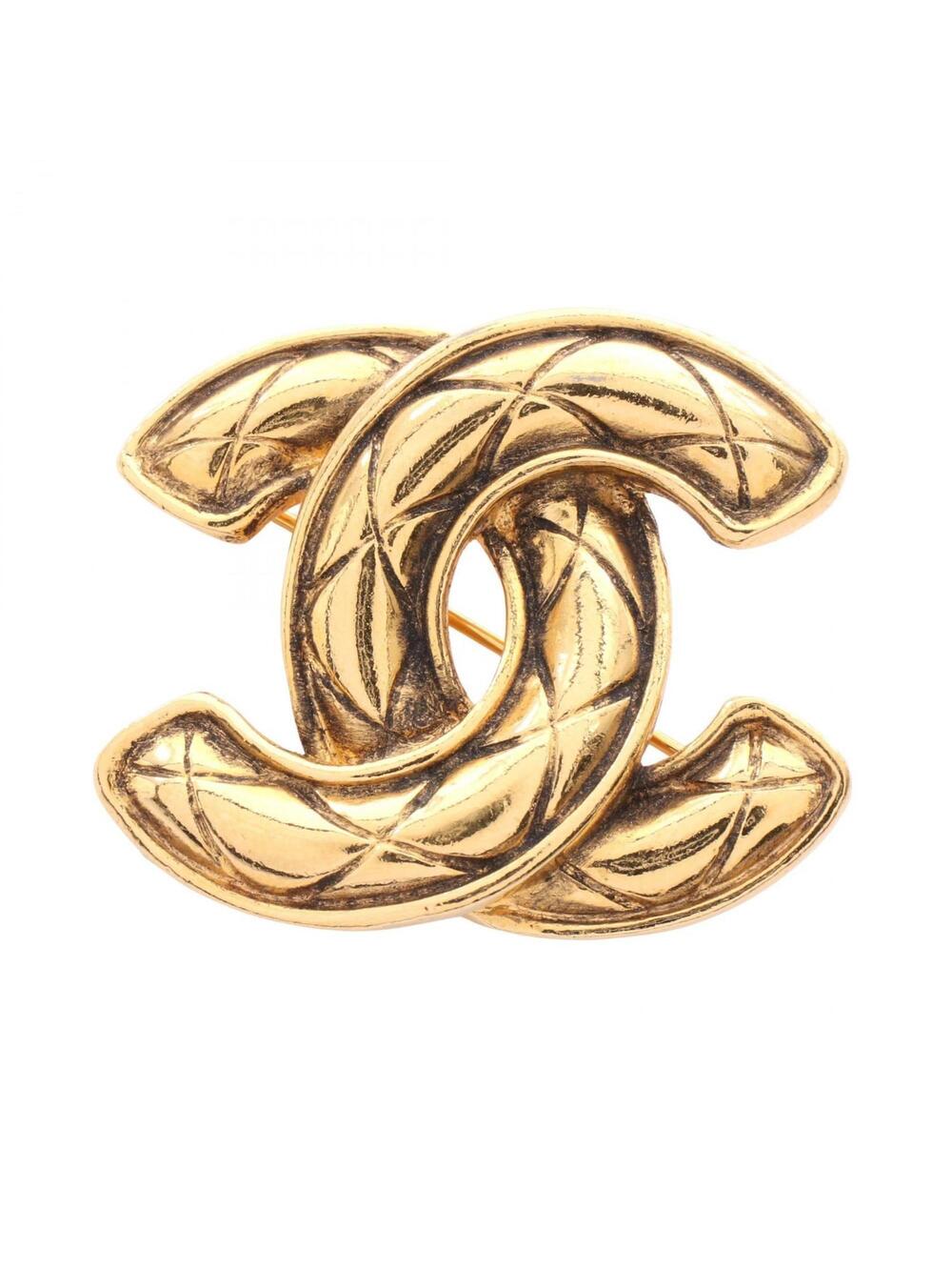 Chanel Cc Logo Brooch Metal #246670C11B